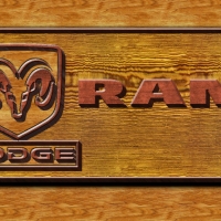 Dodge Ram wood emblem
