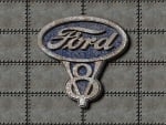 Vintage Ford V-8 old steel Logo-1