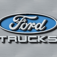 Ford Trucks brushed steel logo