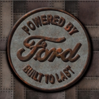 Ford Powered old steel logo 2