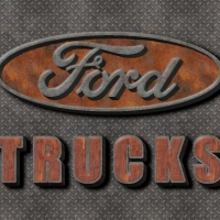 Old Rust Ford Truck Logo