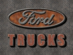 Old Rust Ford Truck Logo