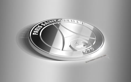 Paris Saint-Germain F.C. - psg, silver, 3d, paris saint-germain fc, soccer, logo, paris saint-germain