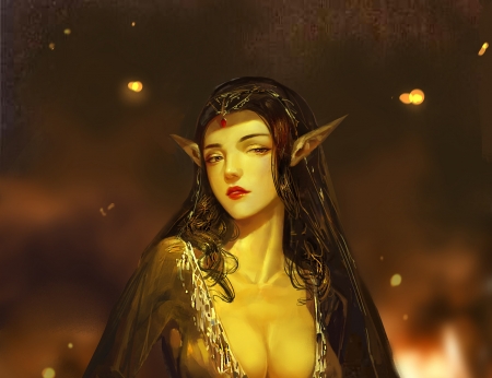 Elf girl - face, old zhang, elf, girl, oldzhang, fantasy