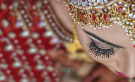 :) - closeup, girl, red, lashes, jewel, eye