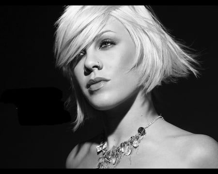 Pink - r and b, sexy, hot, black n white, rock, singer, pop