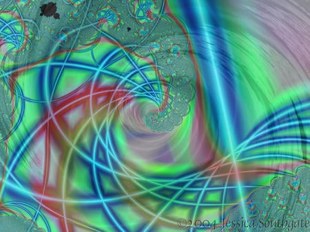 rainbowswirl 14octber2004 .jpg - swirly, crazy, green, blue