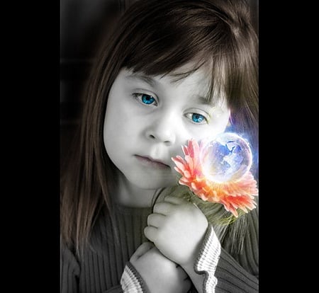 Blue eyed girl - blue, eyed, girl, angel, sweet