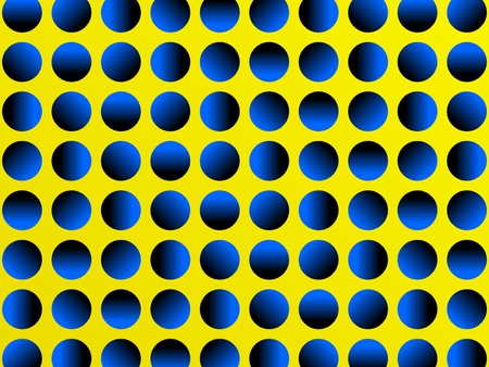 Earth Wave - mind teaser, optical illusion, yellow, blue