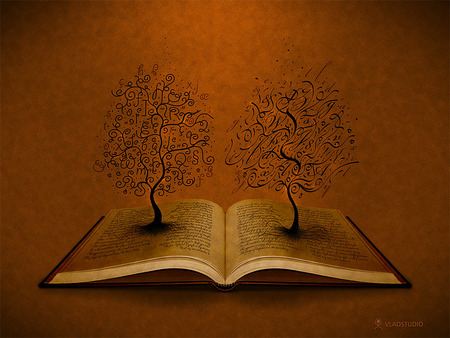 Books the Roots of Knowledge - knowing, branches, trees, growing, brains, knowledge, roots, book