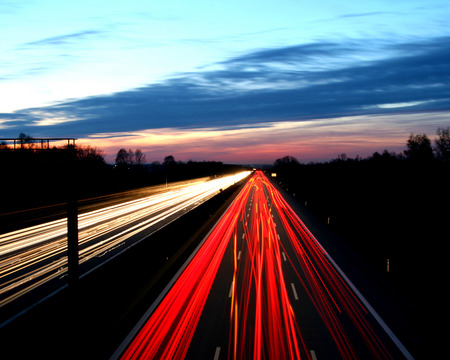 HIGHWAY AT NIGHT - road, highway, night, view