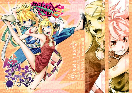 Vocaloid Fighters - kagamine len, vocaloid, kagamine rin