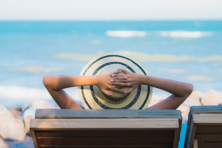 Summer Beach - summer, hat, beach, girl, sun