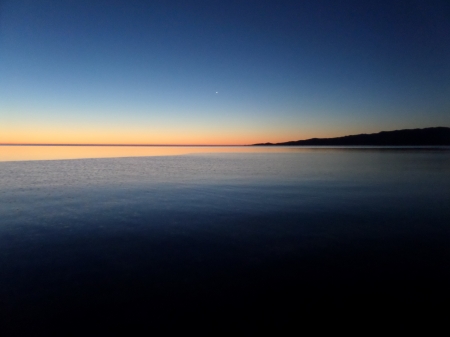 First light - morning, ocean, dawn, blue, sea, sunrise