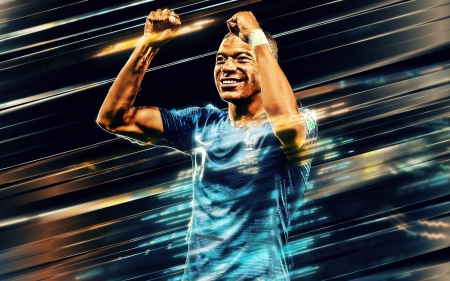 Kylian Mbappé - french, lottin, kylian, football, sport, mbappe, soccer, france, player, kylian mbappe