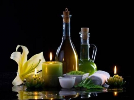 Spa - flowers, candles, oil, spa