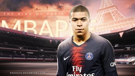 Kylian MbappÃ© - eiffel, mbappe, paris, soccer, french, psg, paris saint germain, kylian mbappe, football