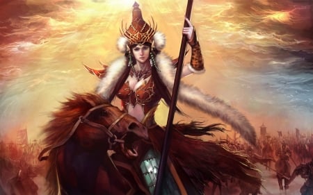 Warrior Queen - fantasy, warrior, queen, girl, arts