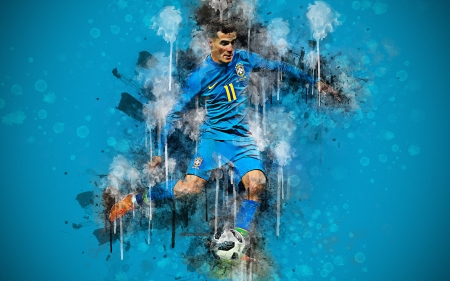 Philippe Coutinho - philippe coutinho, football, brazil, soccer, art