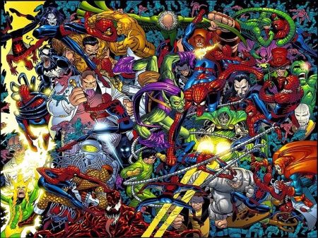 Spiderman Villains - villains, comics, spiderman, superheroes, marvel