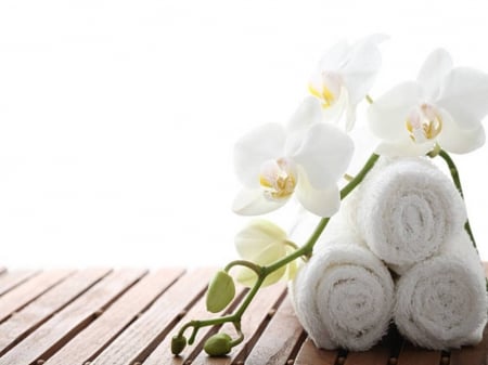 Spa set - flowers, health, towrl, relaxing