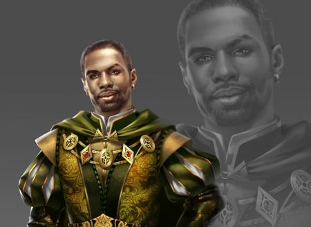 Othello - othello, fantasy, owlstudio, owl studio, man, green