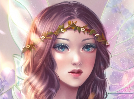 Fairy - face, fantasy, nathania h, fairy, sweet pea, girl