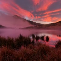 Sunrise on Moke Lake, New Zealand