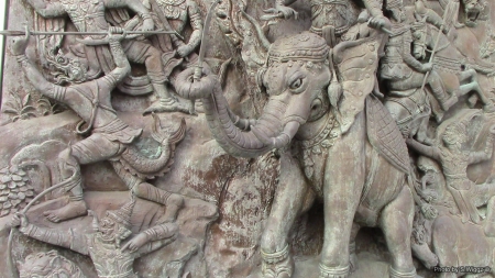 Works of Art, Bangkok, Thailand - Asia, Bangkok, Art, Elephant, Thailand, Warriors