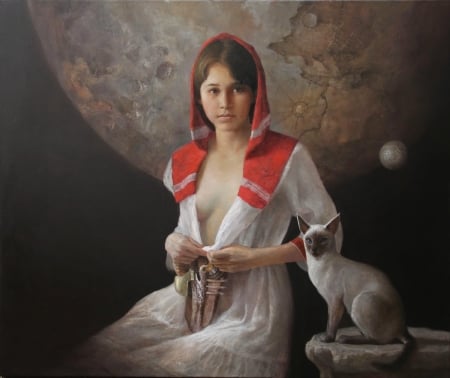 :) - pictura, painting, girl, art, ricardo fernandez ortega