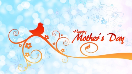 Happy Mother's Day - mothers, bird, day, happy