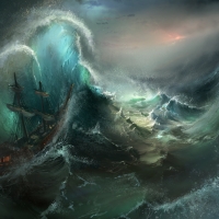 Stormy seas