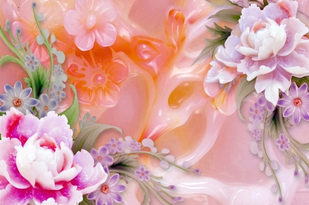 Floral background - floral, beautiful, summer, flowers, spring