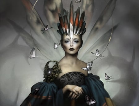 Soulseeker - melaniedelon, fantasy, melanie delon, girl, butterfly, art