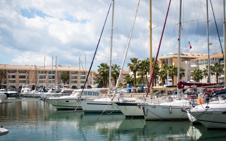 Yachts in Marina - yachts, harbor, marina, sailboats