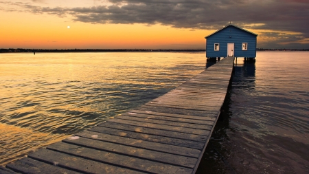 Sunset pier - Boathouse, Australia, Pierce, Pier