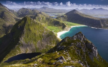 Coastal View - sea, coast, mountains, view