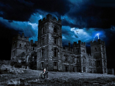 A Dark And Stormy Night - gothic art, art, fantasy art, artwork