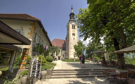 Church in Slovenia - Slovenia, island, lake, church, Bled