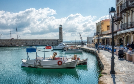 Harbor in Crete, Greece - boats, yachts, harbor, Greece