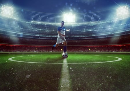 Soccer - sport, football, soccer, grass, palyer