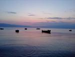 Little boats in Ohrid Lake