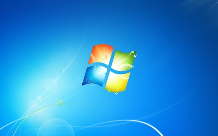 Windows 7 Standard Wallpaper - yellow, blue, energy, seven, windows, light, desktop, standard, red, green, waves, 7, wallpaper