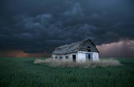  Lowering Skies In Kansas - photography, abstract