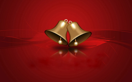 Jingle Bells - red, jingle, bells, holiday, gold, christmas