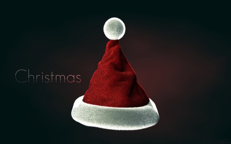 XMAS HAT - red, hat, santa, fur, christmas