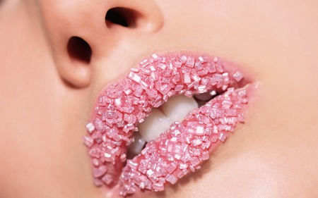 LUMP SUGAR LIPS - lips, pink, sweet, sugar