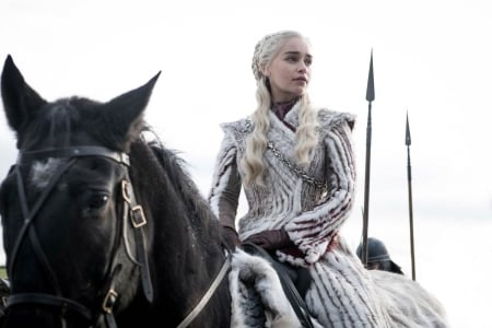 Game of Thrones (TV Series 2011â€“2019) - daenerys targaryen, emilia clarke, horse, tv series, fantasy, game of thrones