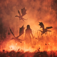 Daenerys with dragons