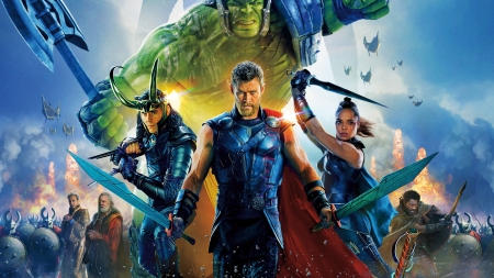 Thor: Ragnarok (2017) - thor ragnarok, tessa thompson, movie, comics, chris hemsworth, fantasy, poster, tom hiddleston